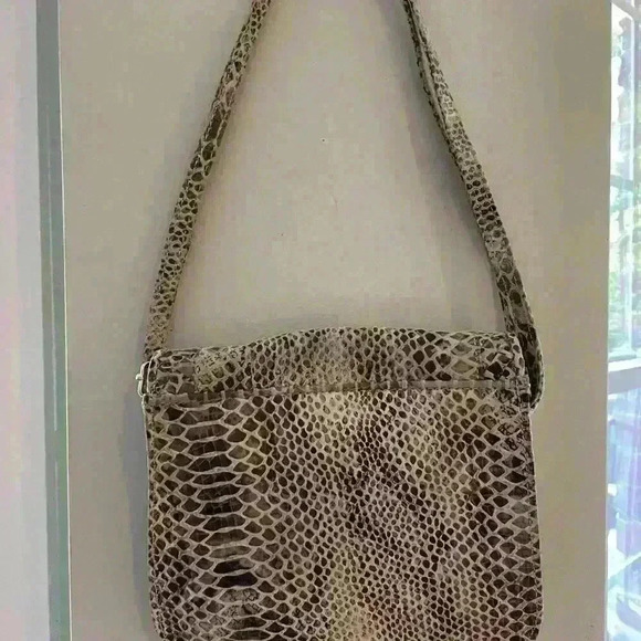 Elliott Lucca Leather Snakeskin Handbag - Picture 3 of 10